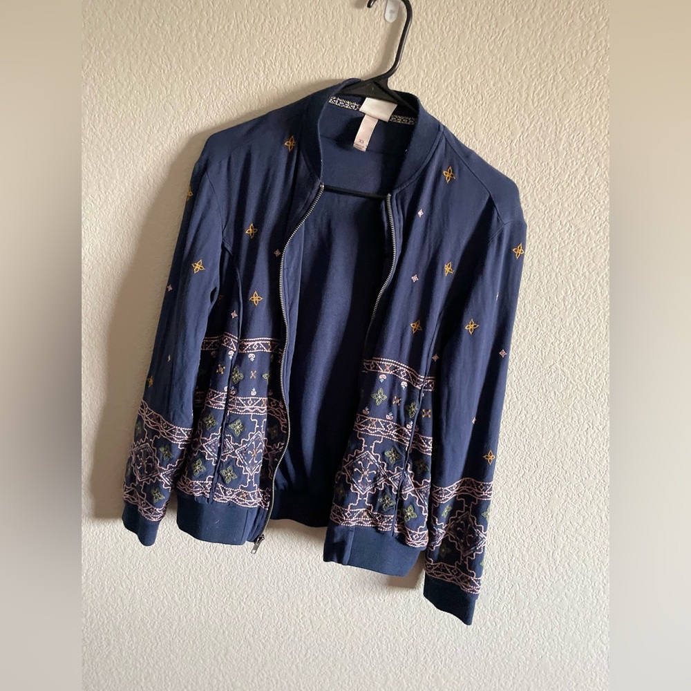 Gorgeous Knox Rose Embroidered Bomber